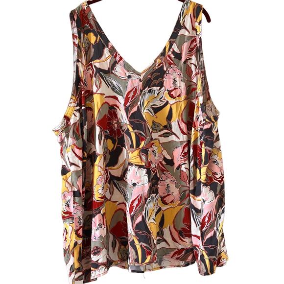 Torrid Tops - Torrid Challis Stitch Detail Tank Floral 5x